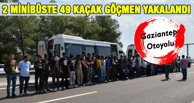 2 minibüste 49 kaçak göçmen yakalandı