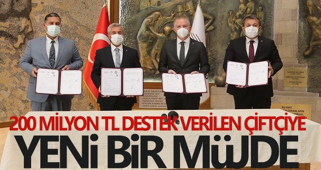 200 milyon TL destek verilen çiftçiye yeni bir müjde