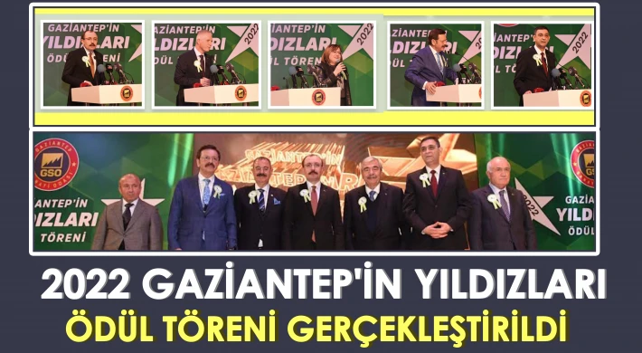 2022 Gaziantep'in Yıldızları Ödül Töreni Gerçekleştirildi