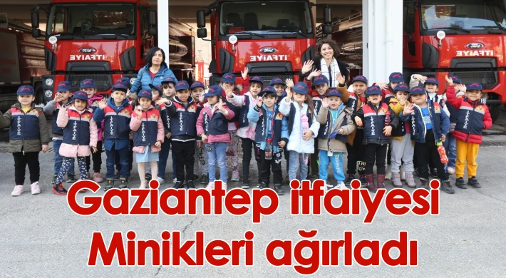 Gaziantep itfaiyesi minikleri ağırladı