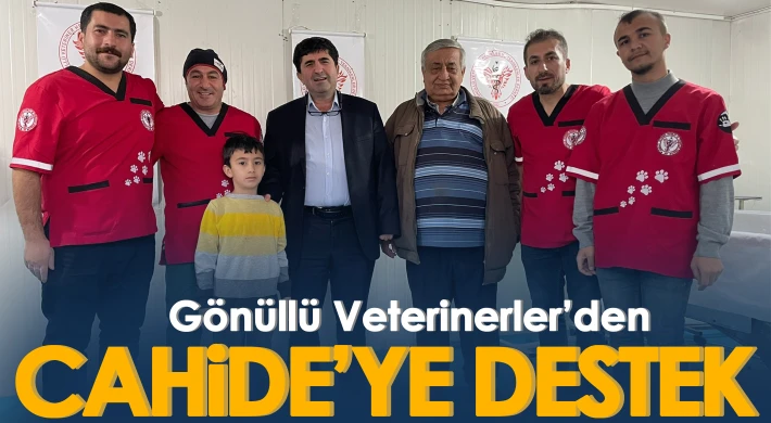 Gönüllü Veterinerler’den CAHİDE’ye destek