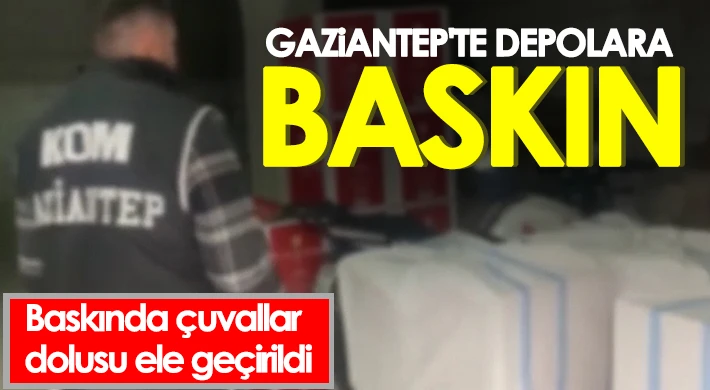 Gaziantep'te depolara makaron baskını