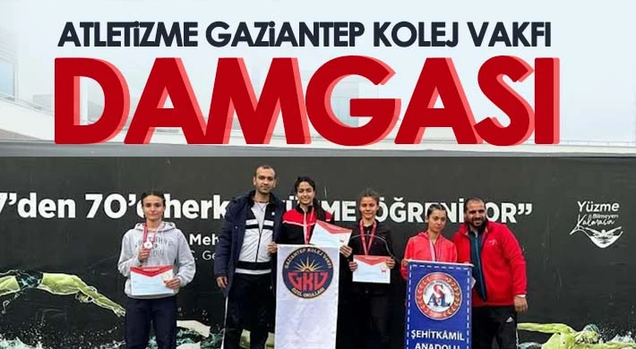 Atletizme Gaziantep Kolej Vakfı Damgası