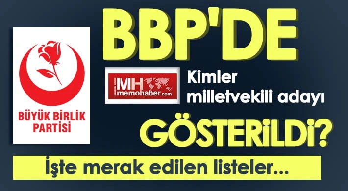 BBP’den hangi isimler milletvekili adayı gösterildi?