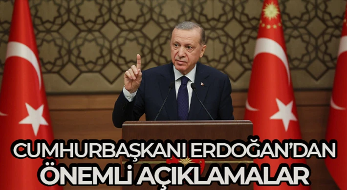 Cumhurbaşkanı Erdoğan, kabine sonrası açıklamalarda bulunuyor