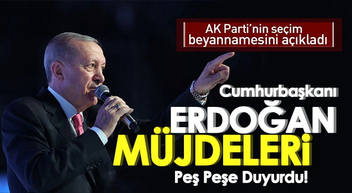 Cumhurbaşkanı Erdoğan müjdeleri peş peşe duyurdu!