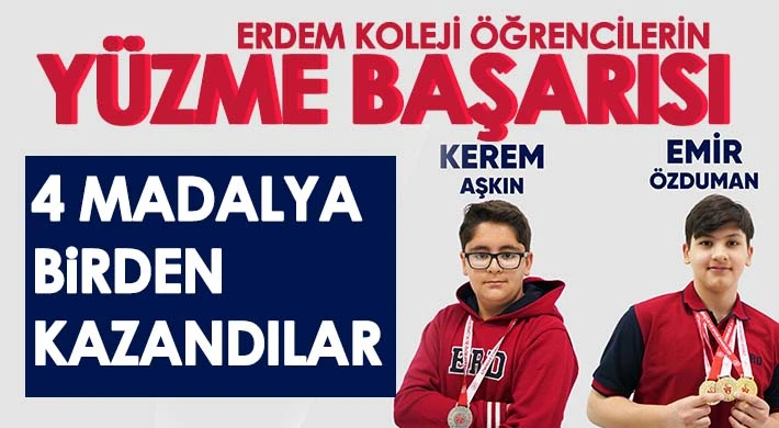 Erdem Koleji Öğrencilerin Yüzme Başarısı