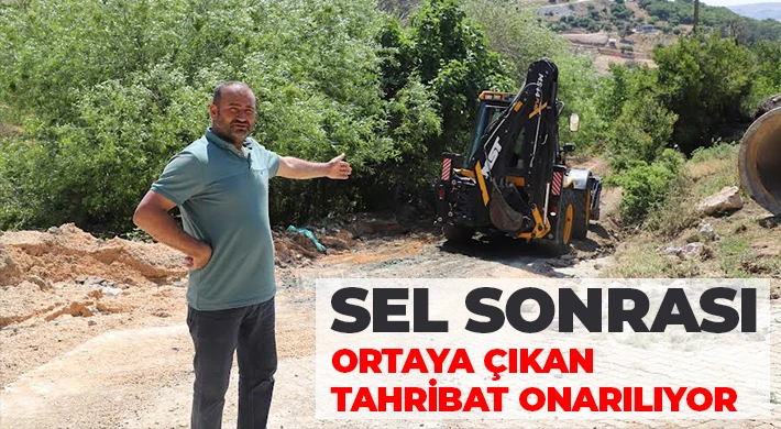 Sel sonrası ortaya çıkan tahribat onarılıyor