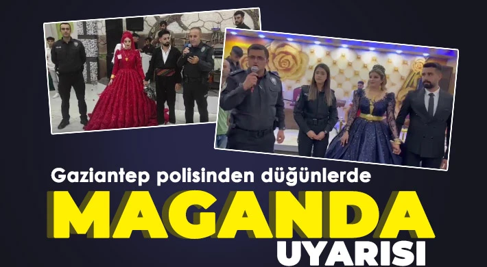 Gaziantep polisinden düğünlerde maganda uyarısı