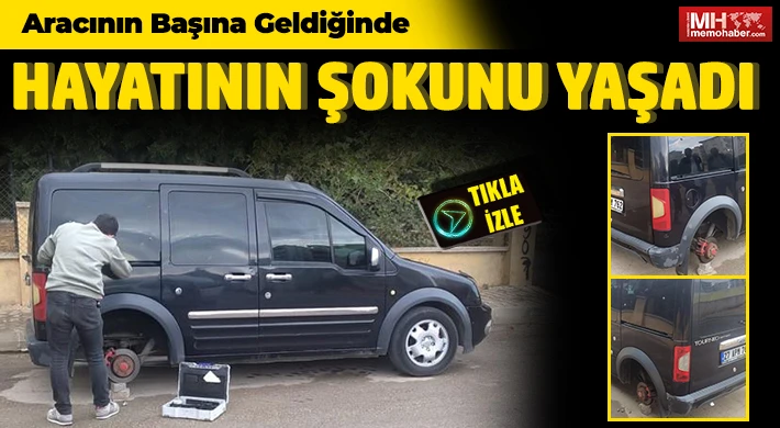 Aracının başına geldiğinde gördüklerine inanamadı