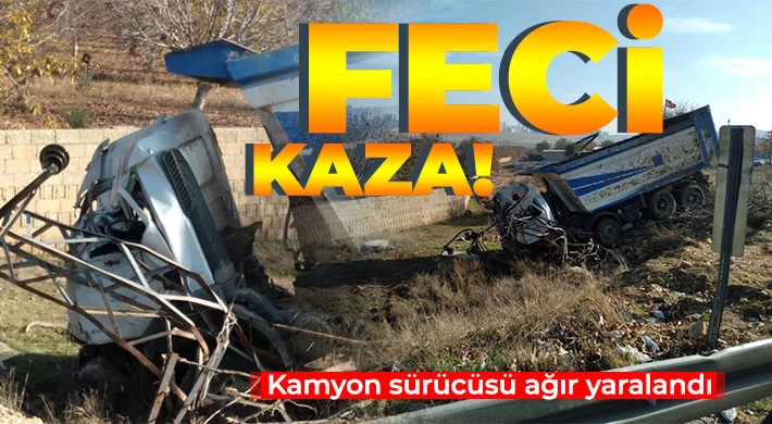 Gaziantep'te feci kaza! Sürücü ağır yaralandı