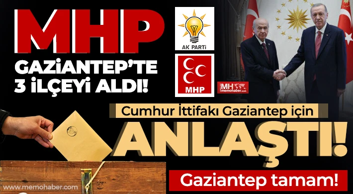 MHP Gaziantep’te 3 ilçeyi aldı!