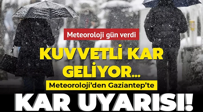 Cuma Günü Gaziantep’te Kar Yağışı Olacak