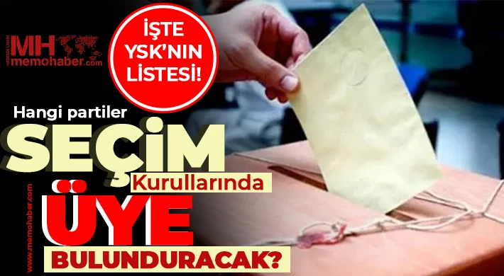 Hangi partiler seçim kurullarında üye bulunduracak?