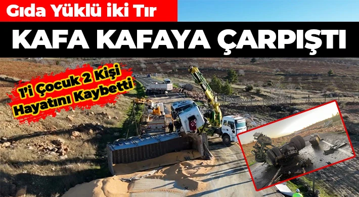 Tırlar kafa kafaya çarpıştı: 2 ölü