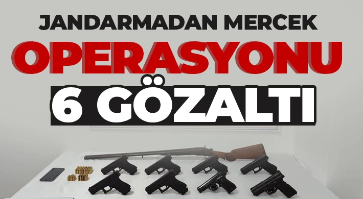 Jandarmadan mercek operasyonu: 6 gözaltı