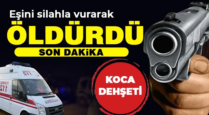 Koca dehşeti: Eşini silahla vurarak öldürdü