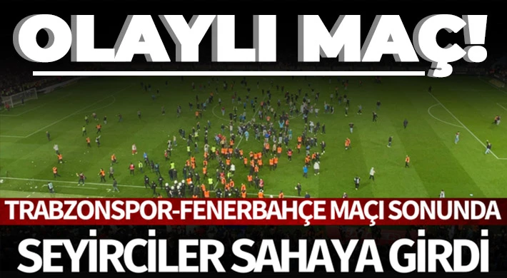 Trabzon'da maç sonu saha karıştı