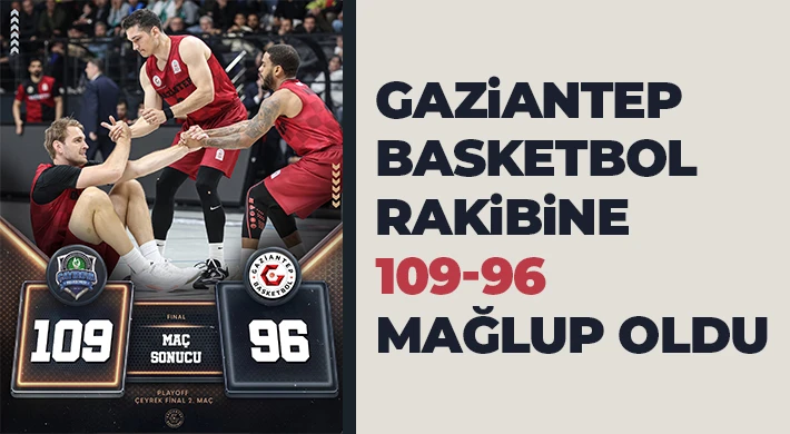 Gaziantep Basketbol ikinci maçta rakibine mağlup oldu