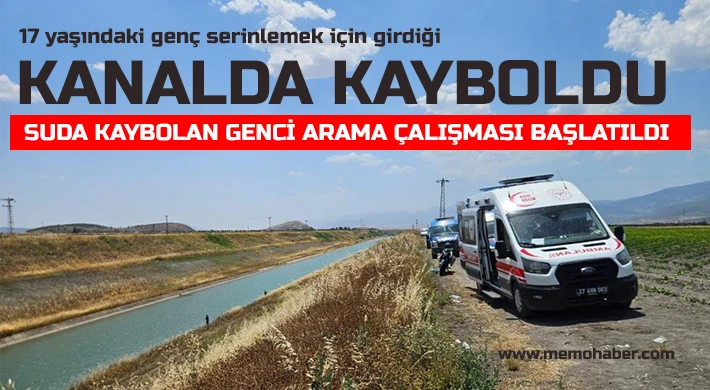  17 yaşındaki genç serinlemek için girdiği kanalda kayboldu