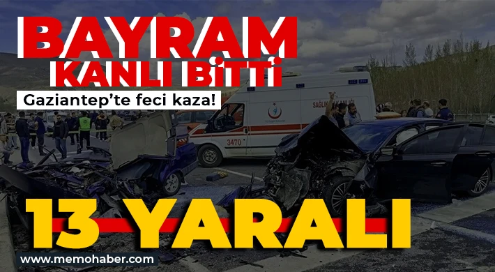 Gaziantep Yamaçtepe'de kaza: 13 yaralı