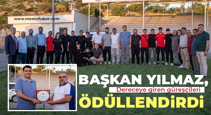 Yılmaz, dereceye giren güreşçileri ödüllendirdi