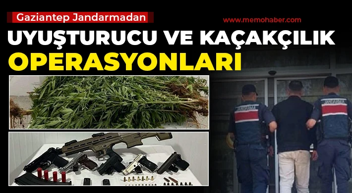 Gaziantep Jandarmadan uyuşturucu ve kaçakçılık operasyonları