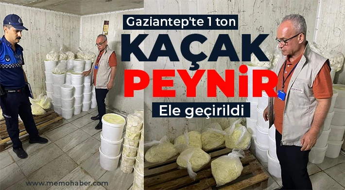 Gaziantep'te 1 ton 112 kilogram kaçak peynir ele geçirildi