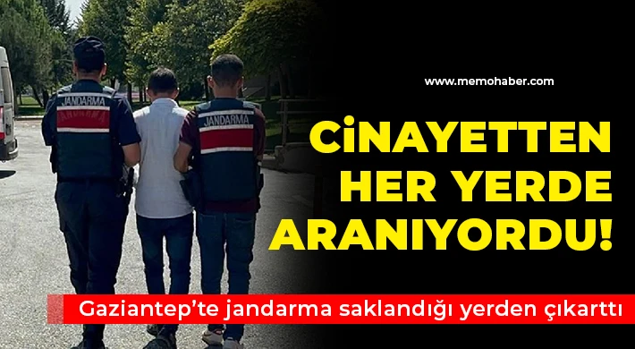 Gaziantep’te jandarma Saklandığı yerden çıkarttı