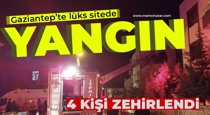 Gaziantep'te lüks sitede yangın