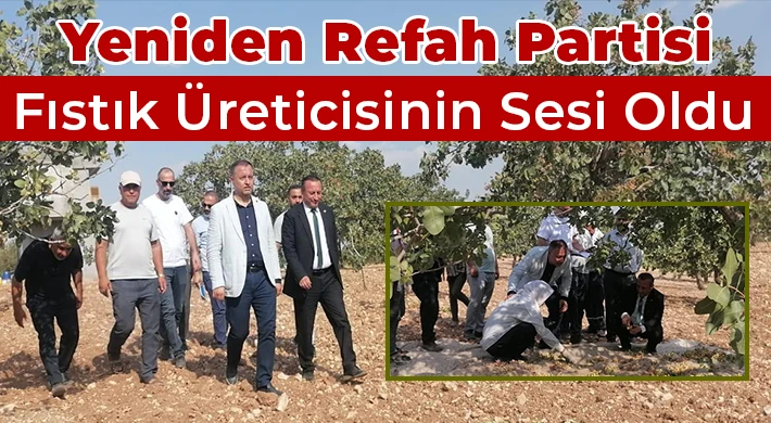 Yeniden Refah Partisi fıstık üreticisinin sesi oldu