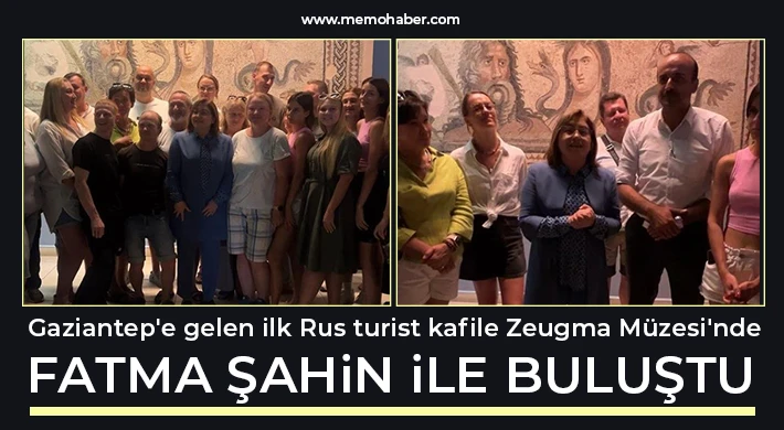 İlk Rus turist kafileye şehrin kültürünü Fatma Şahin tanıttı