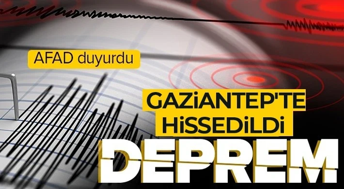 4.9 büyüklüğünde deprem! Gaziantep'te de hissedildi