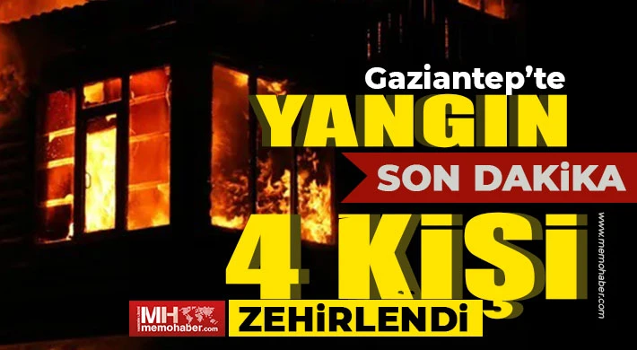 Narlıtepe'de yangın! 4 kişi zehirlendi 