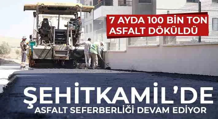 Şehitkamil’de asfalt seferberliği devam ediyor