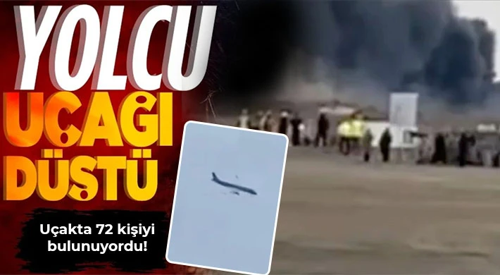 Kazakistan'da 72 kişinin bulunduğu yolcu uçağı düştü