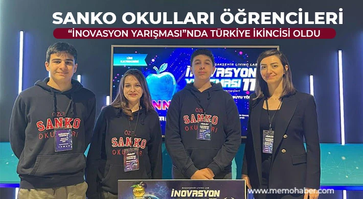 SANKO Okulları öğrencileri “İnovasyon Yarışması”nda Türkiye ikincisi oldu