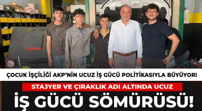 Çocuk İşçiliği AKP’nin Ucuz İş Gücü Politikasıyla Büyüyor!