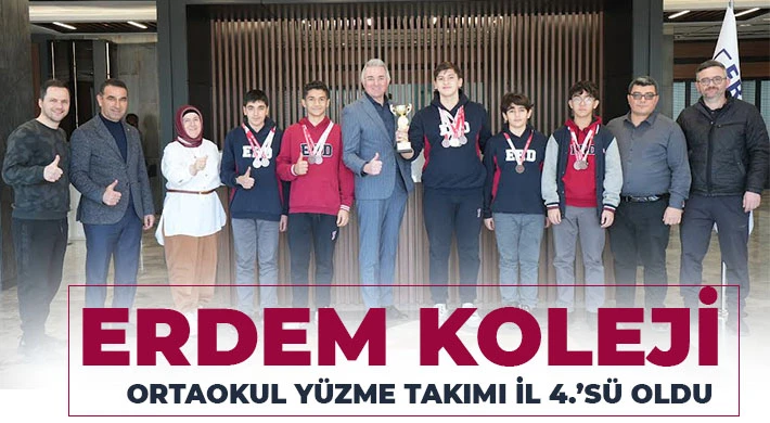 Erdem Koleji Ortaokul Yüzme Takımı İl 4.’sü Oldu