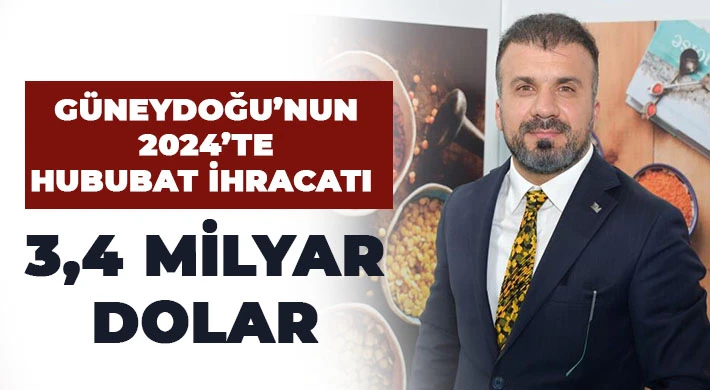 Güneydoğu’nun 2024’te hububat ihracatı 3,4 milyar dolar