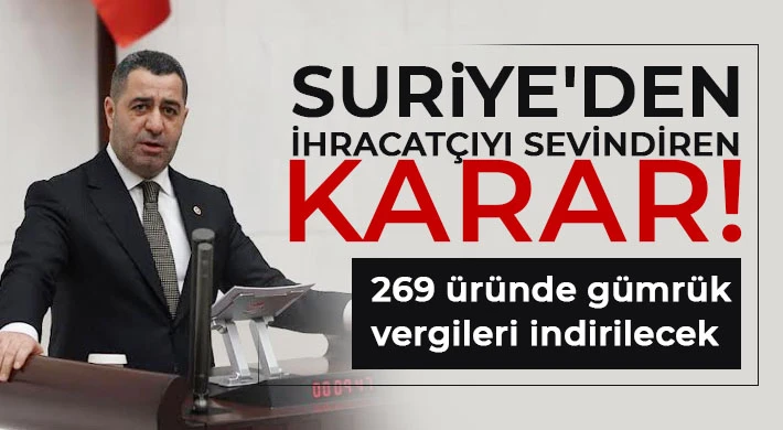 Suriye'den ihracatçıyı sevindiren karar!