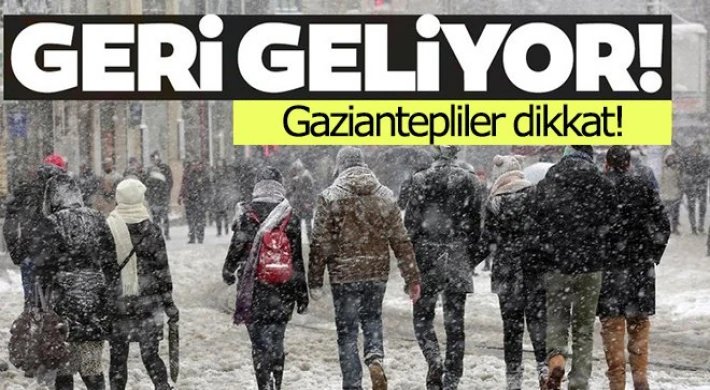 Gaziantep'e Kar Yeniden Geliyor!