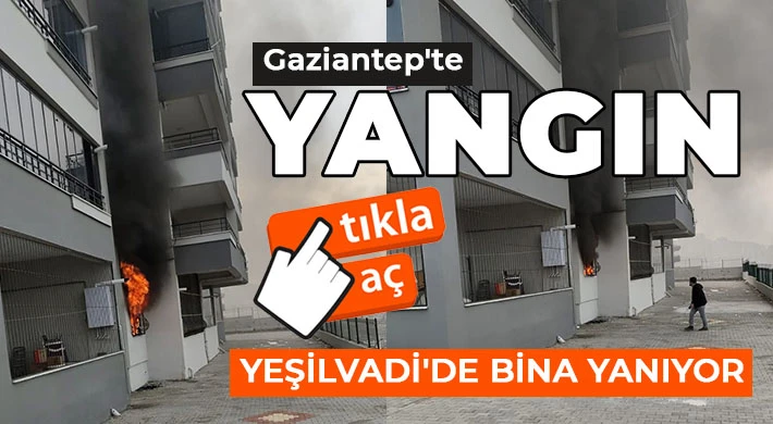 Gaziantep'te yangın! Yeşilvadi'de bina yanıyor 