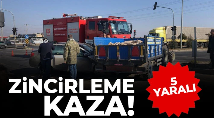 Gaziantep'te zincirleme kaza: 5 yaralı