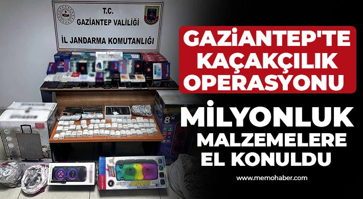 Gaziantep'te kaçakçılık operasyonu