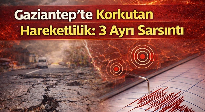Gaziantep’te Peş Peşe Deprem Sarsıntıları