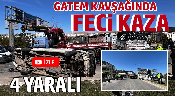 Gatem kavşağında feci kaza: 1' çocuk 4 yaralı