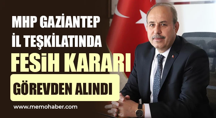MHP Gaziantep İl Teşkilatında Fesih Kararı: Yönetim Görevden Alındı Sait Kılıç Getirildi