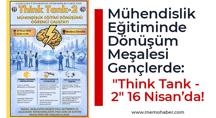 Mühendislik Eğitiminde Dönüşüm Meşalesi Gençlerde: "Think Tank - 2" 16 Nisan’da!