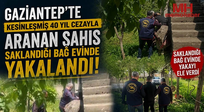Kesinleşmiş 40 yıl cezayla aranan şahıs saklandığı bağ evinde yakalandı